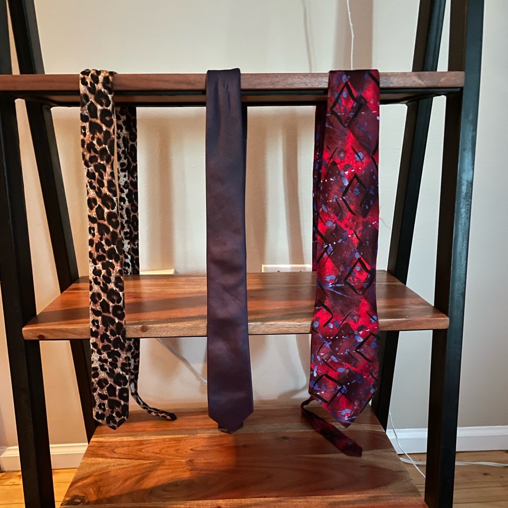 Set of three funky ties